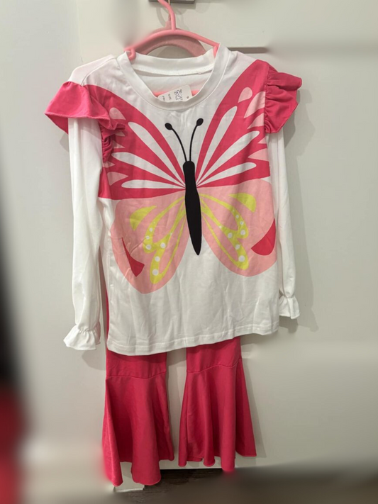 Radiant Butterfly Ruffle Flare Set